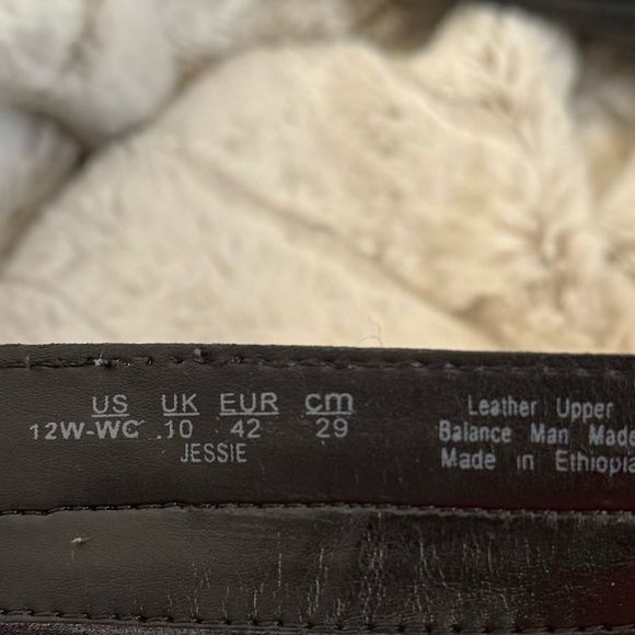 Black Leather Wide Calf Knee-High Boots 12W - Picture 5 of 8